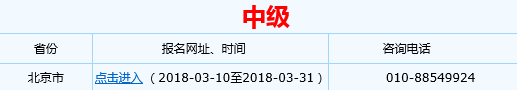 2018年北京中級會計師考試報名入口3月10日已開通