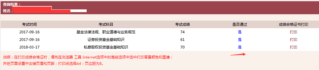 2018年3月基金從業(yè)資格考試成績合格證打印已開通