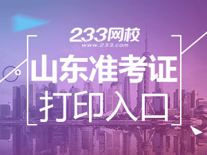 2020年山東初級(jí)會(huì)計(jì)職稱考試準(zhǔn)考證打印入口