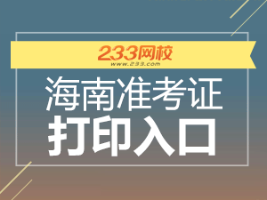 2020年海南初級(jí)會(huì)計(jì)職稱準(zhǔn)考證打印入口